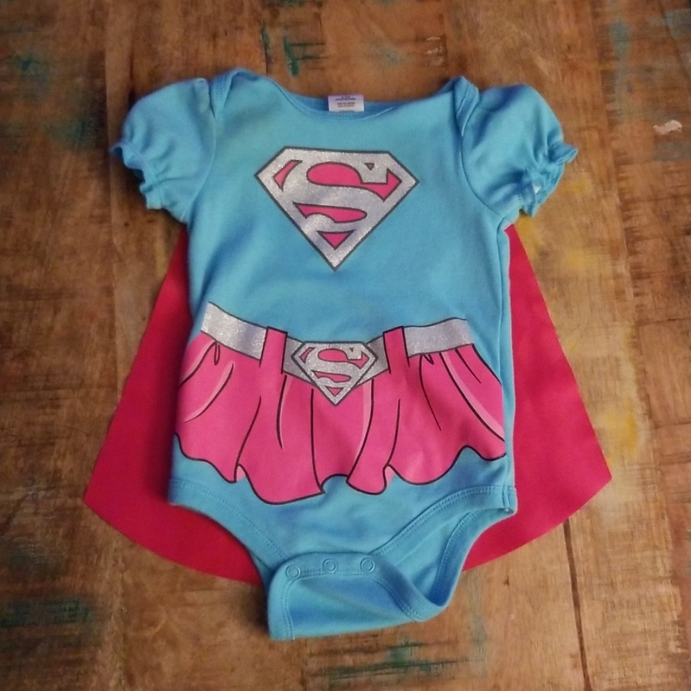 🤸‍♀️Super Girl Onesie with Cape🤸‍♀️